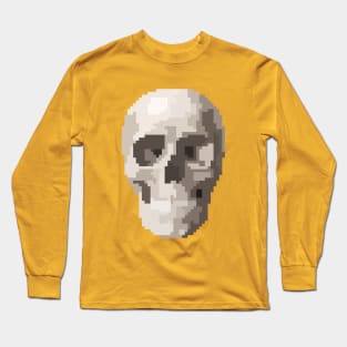 Skull (Pixel Art) Long Sleeve T-Shirt